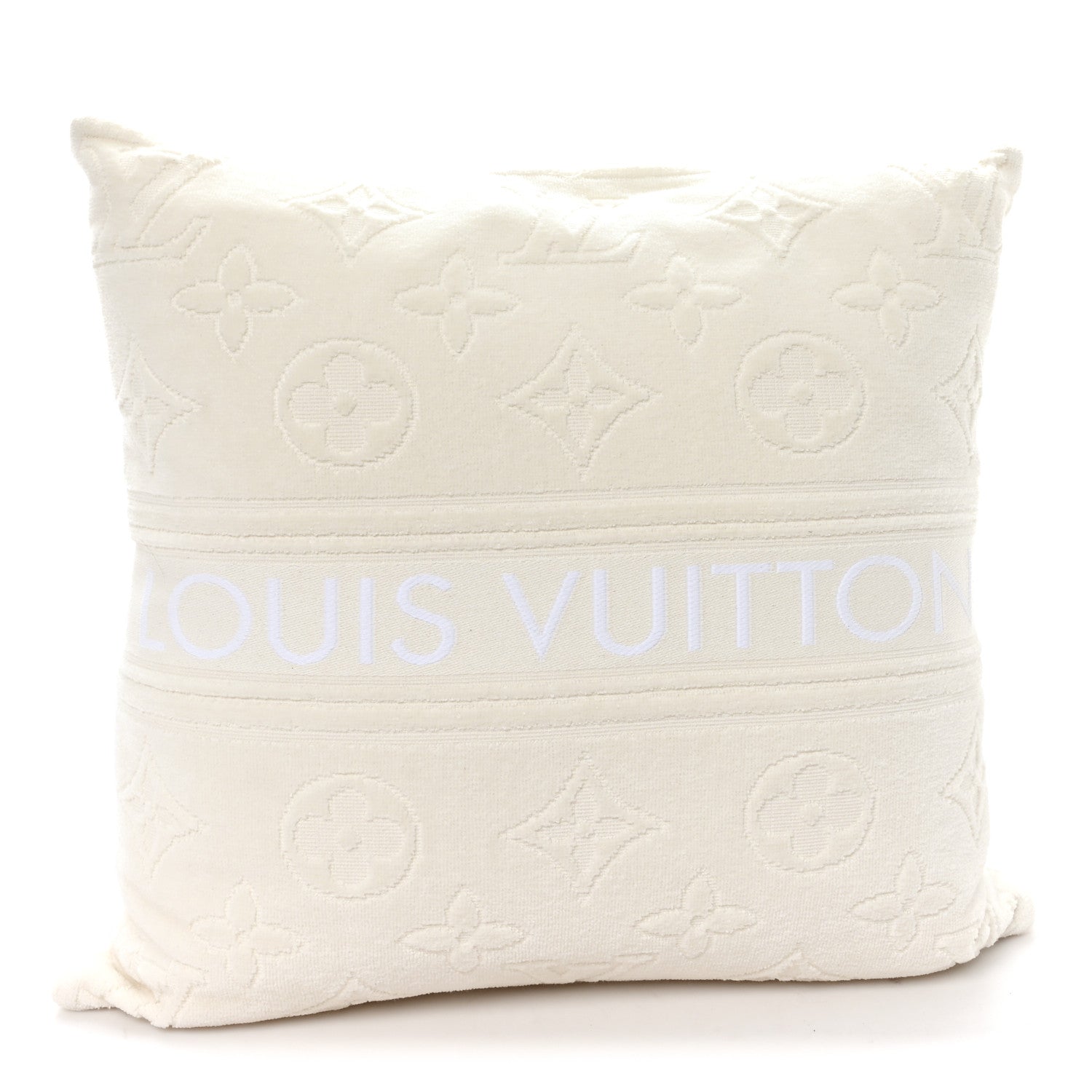 Louis Vuitton Cotton Beach Cushion Pillow Creme
