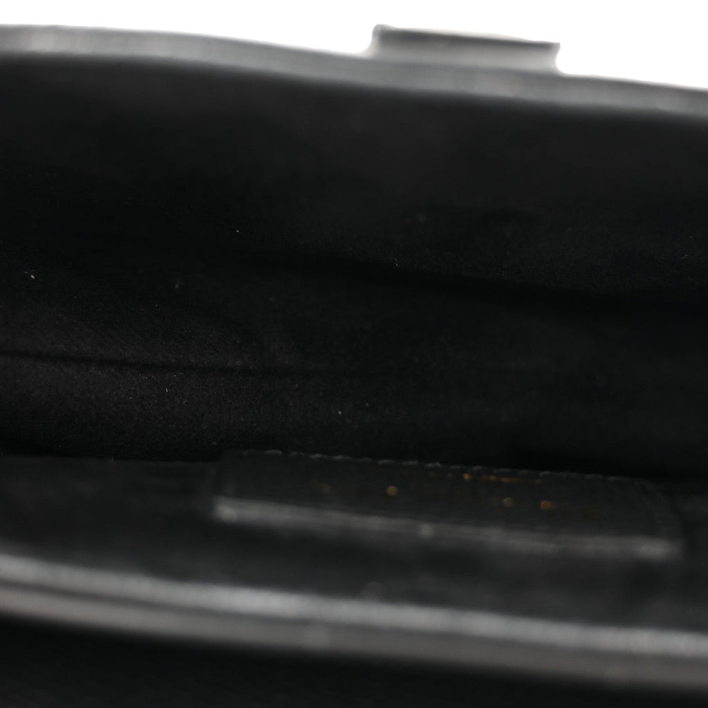 Christian Dior Grained Calfskin Mini Saddle Bag Black