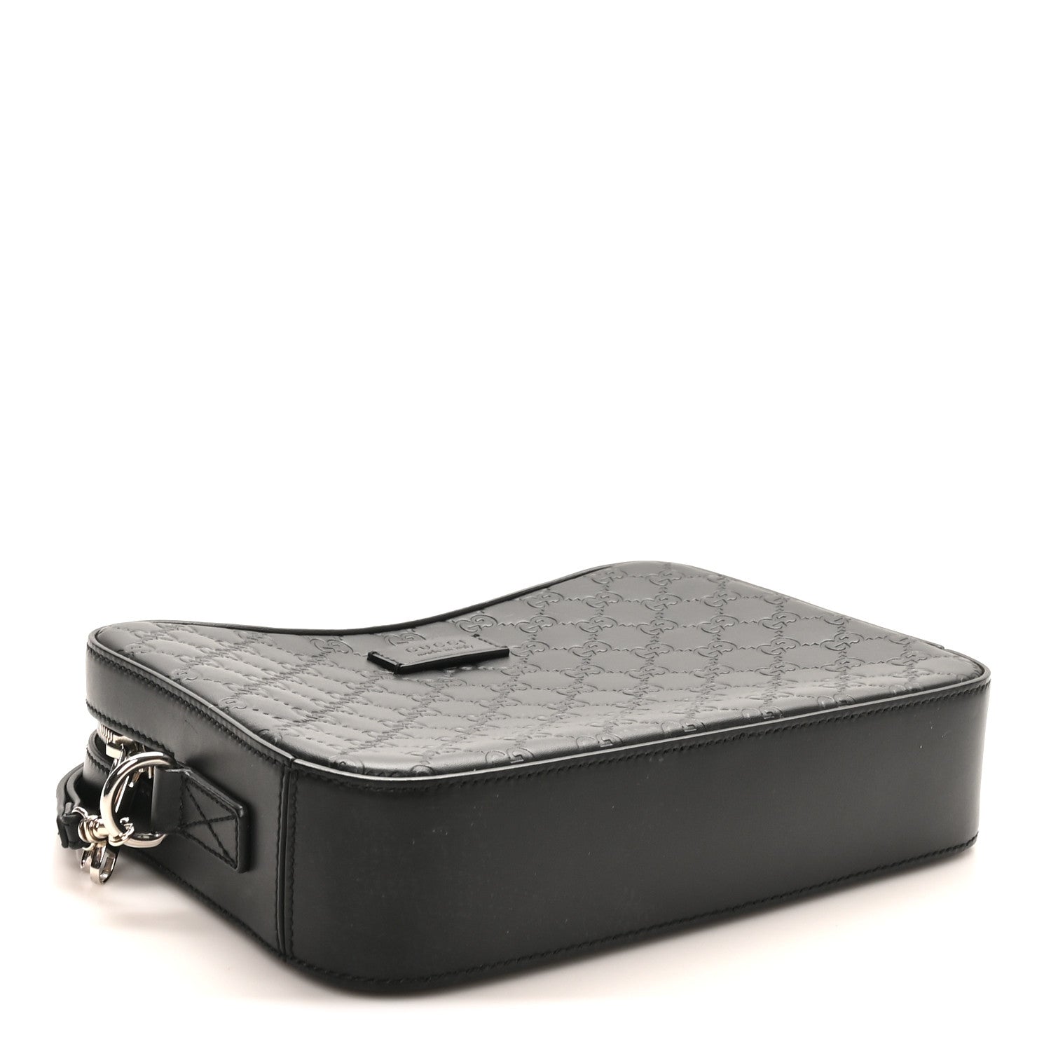 Gucci Guccissima Zip Pouch Wristlet Black
