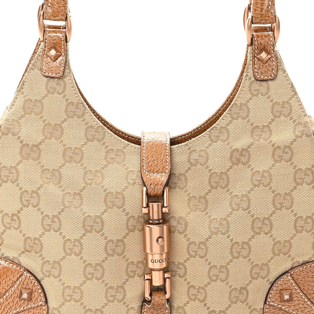 Gucci Monogram Calfskin Bardot Shoulder Bag