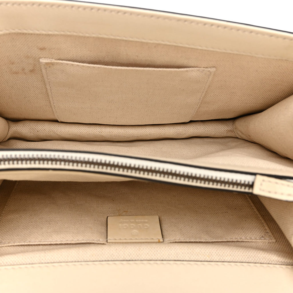 Gucci Calfskin Bamboo Web Medium Dionysus Top Handle Bag White Blue Hibiscus Red
