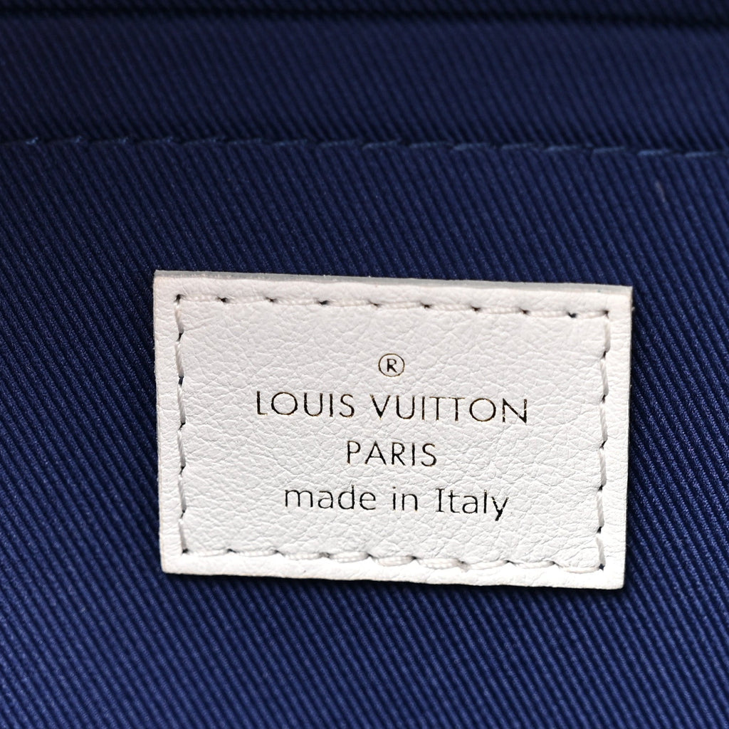 Louis Vuitton Jacquard Velvet Monogram Palm Springs Backpack Mini Blue