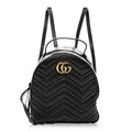 Gucci Calfskin Matelasse GG Marmont Dome Backpack Black