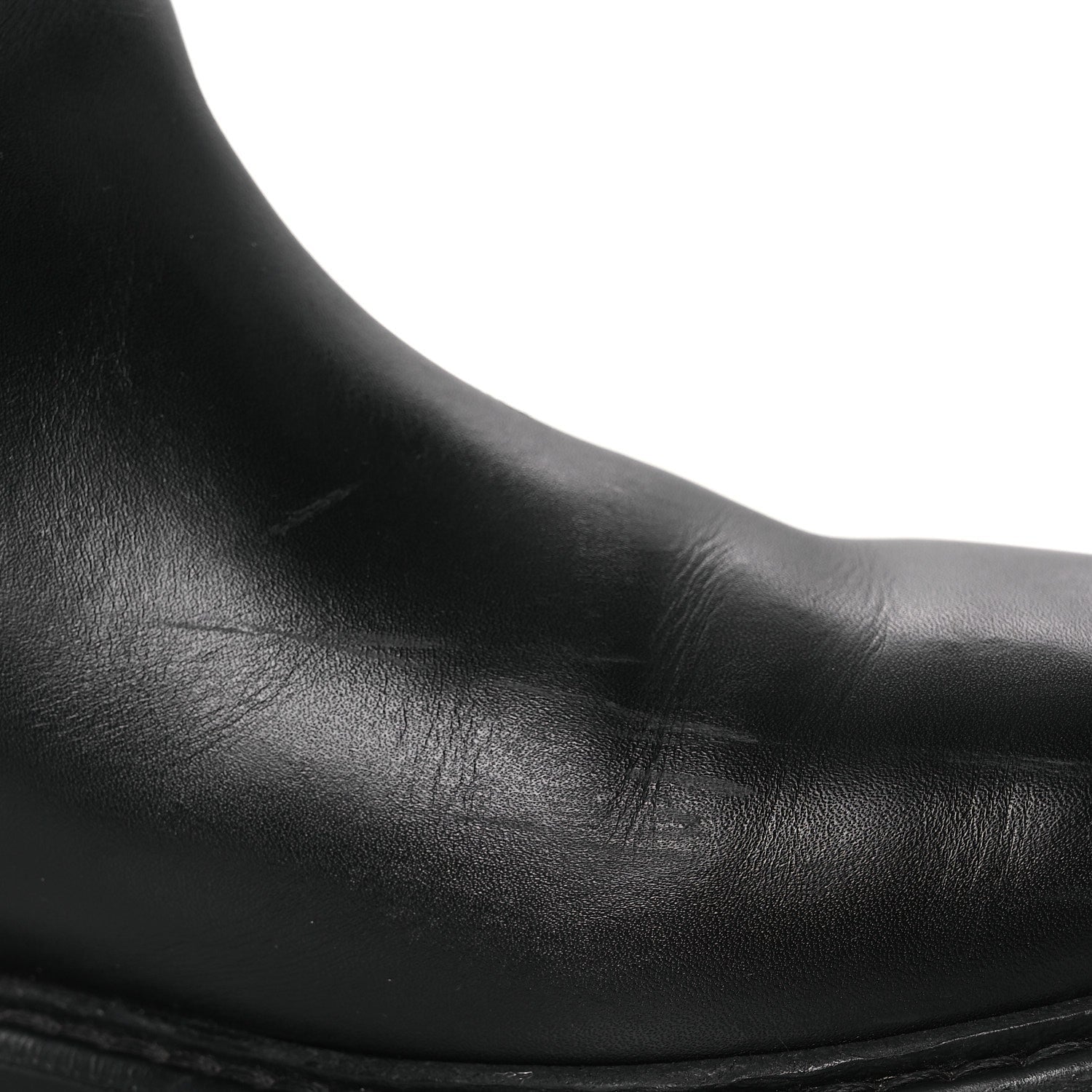 Gucci Guccissima Real Betis Glamour Calfskin Michelangelo Slim Horsebit Riding Boots 39.5 Black