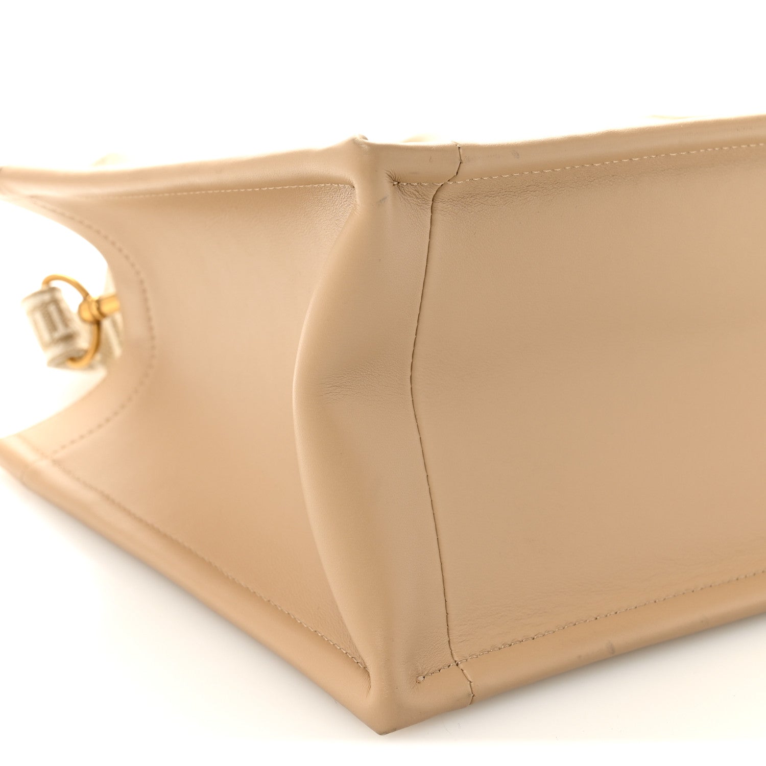 Christian Dior Canvas Calfskin Embroidered Small Plan De Paris Book Tote With Strap Beige