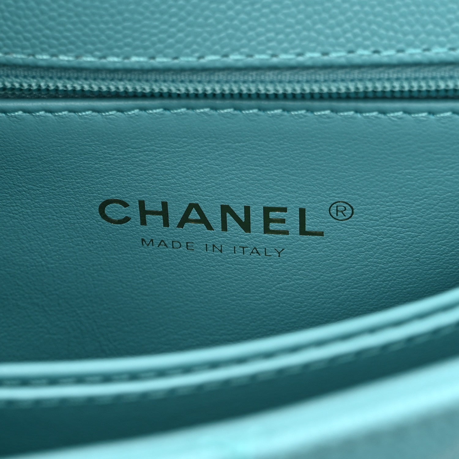 Chanel Caviar Quilted Mini Coco Handle Flap Turquoise