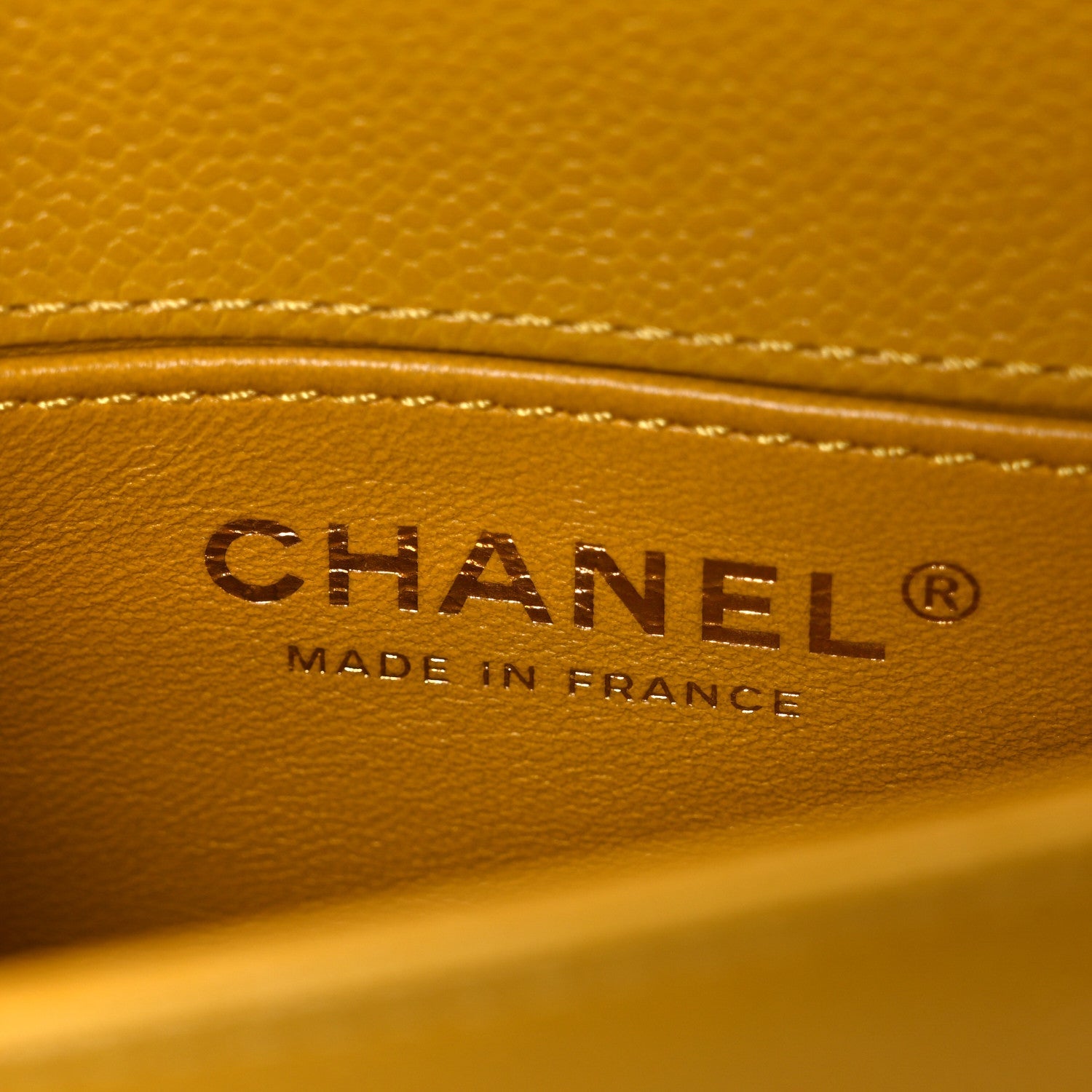 Chanel Caviar Quilted Mini Boy Flap Yellow