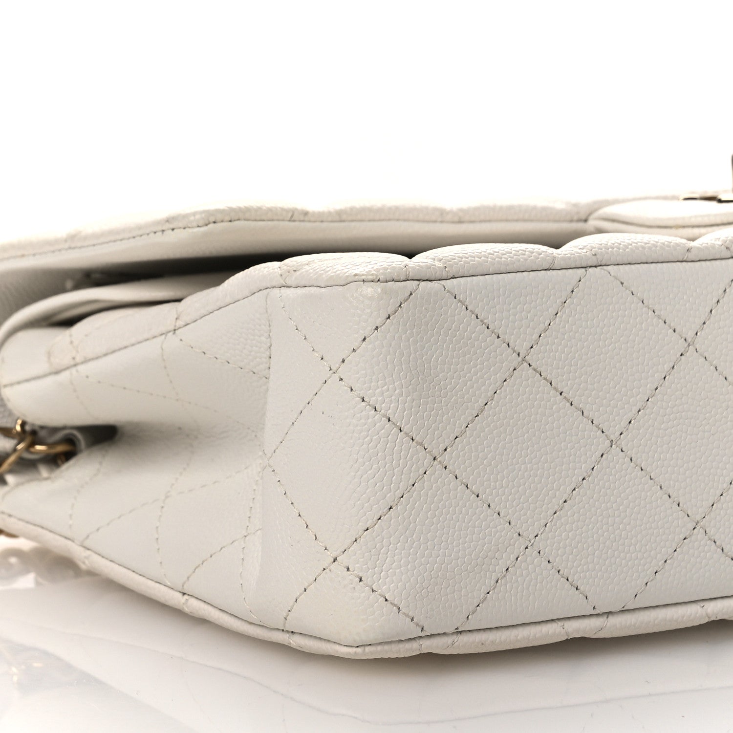 Chanel Caviar Quilted Medium Double Flap White