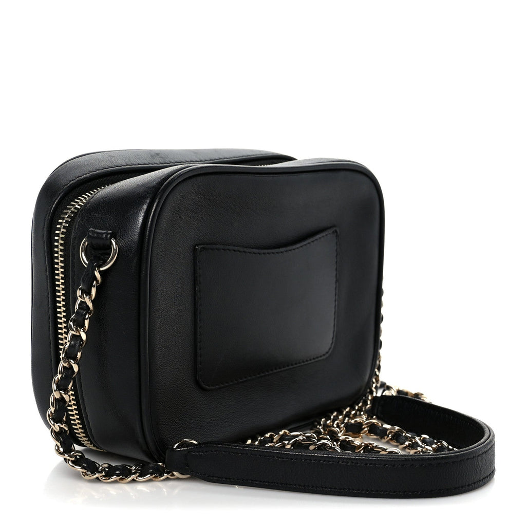 Chanel Calfskin CC Mania Camera Case Black