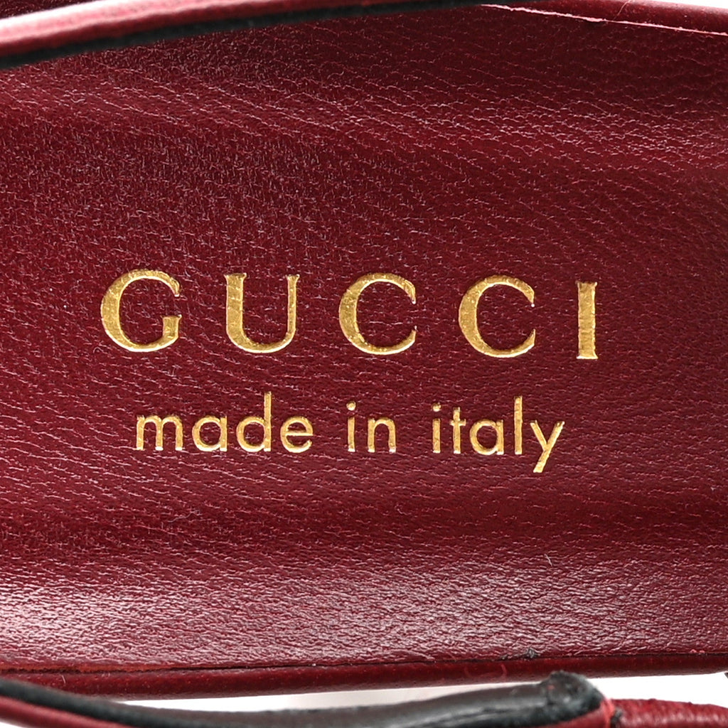 Gucci Nappa Charlotte Horsebit Ballet Mary Jane Pumps 38 Rosso Ancora Red