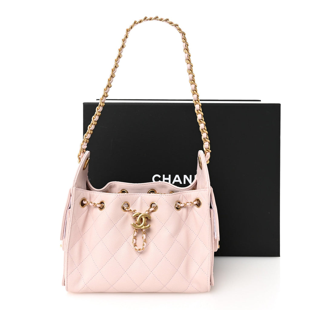 Chanel Caviar Quilted Mini Chanel 25 Handbag Light Pink