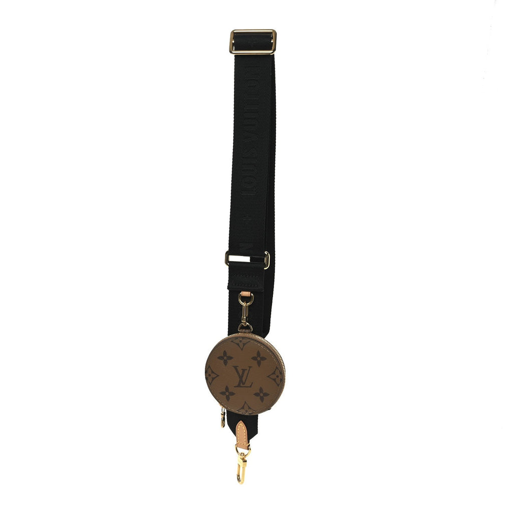 Louis Vuitton Reverse Monogram Multi Pochette Accessories Bandouliere Shoulder Strap Black