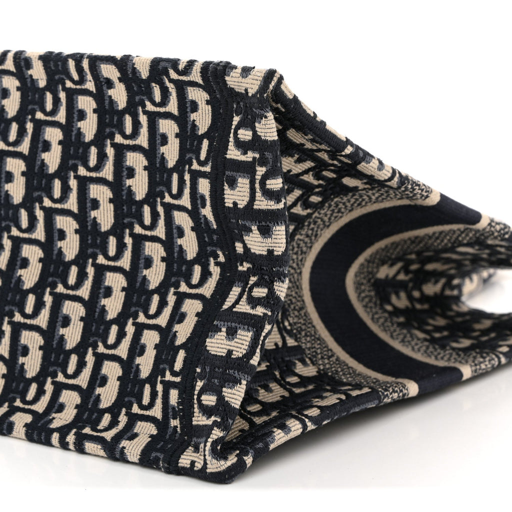 Christian Dior Oblique Medium Book Tote Blue Multicolor