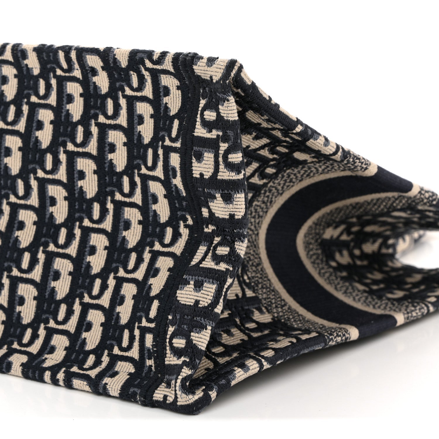 Christian Dior Oblique Medium Book Tote Blue Multicolor