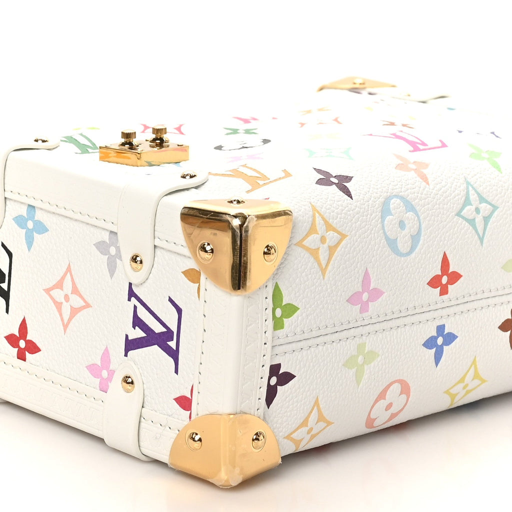 Louis Vuitton LV x TM Cowhide Monogram Multicolor Side Trunk MM White