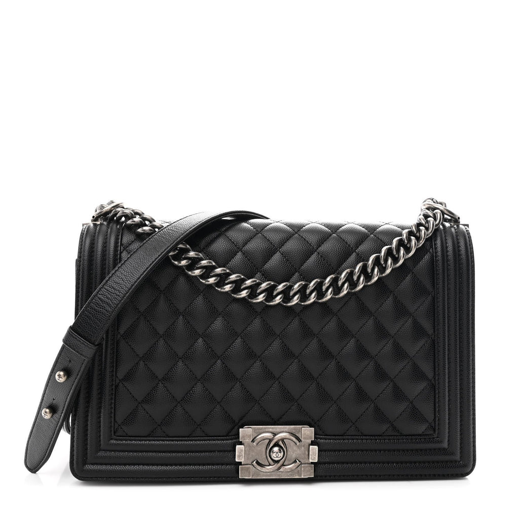 Chanel Caviar Quilted New Medium Boy Flap Black