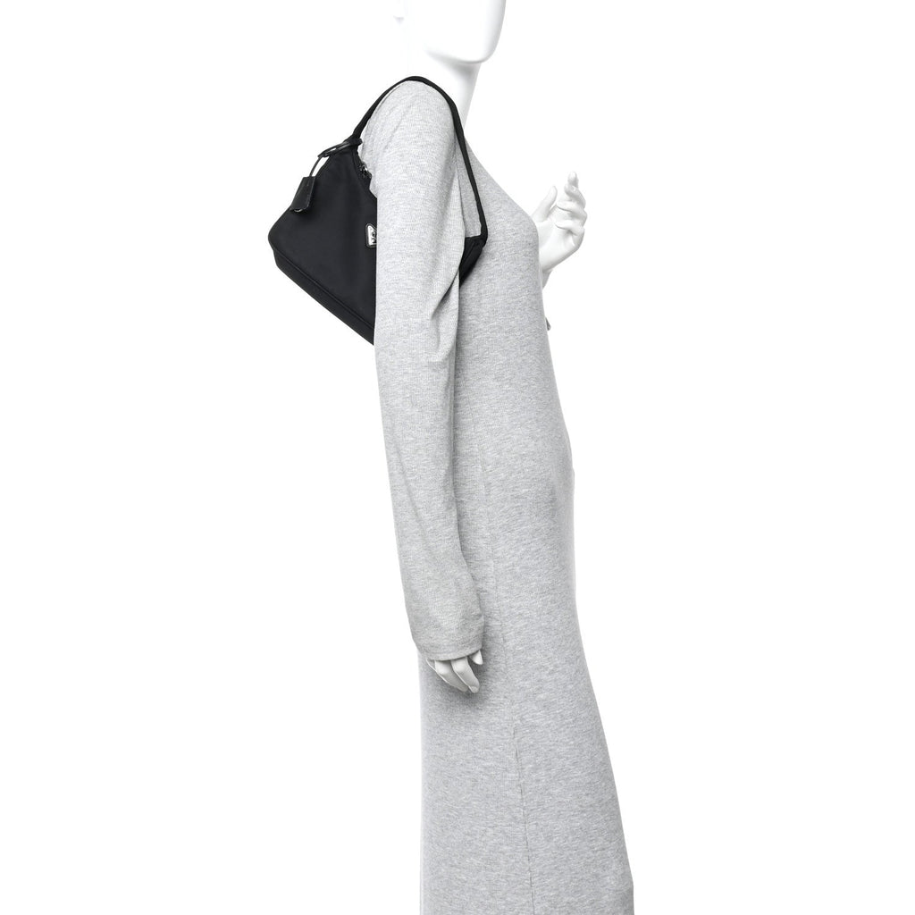 Prada Tessuto Nylon Mini Re-Edition 2000 Bag Black