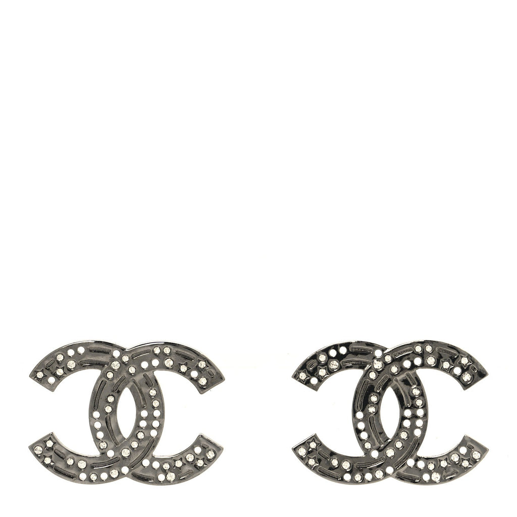 Ruthenium Crystal CC Earrings