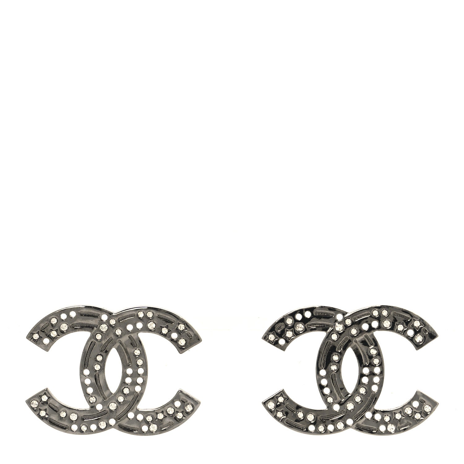 Ruthenium Crystal CC Earrings