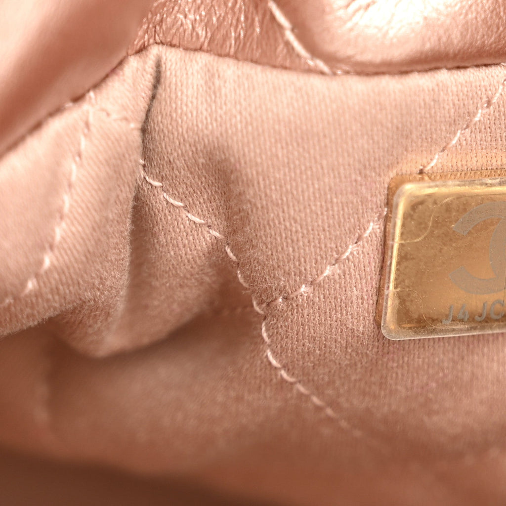 Chanel Metallic Calfskin Quilted Mini Chanel 22 Copper