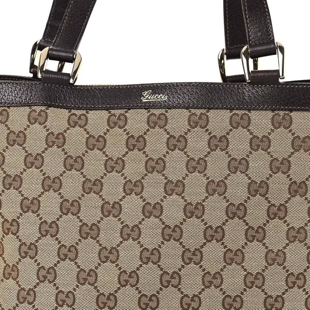 Gucci Monogram Medium Abbey Tote  Brown