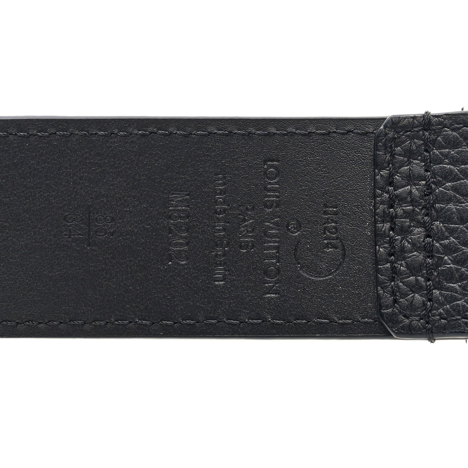 Louis Vuitton Taurillon 35mm Pont Neuf Belt 85 34 Black