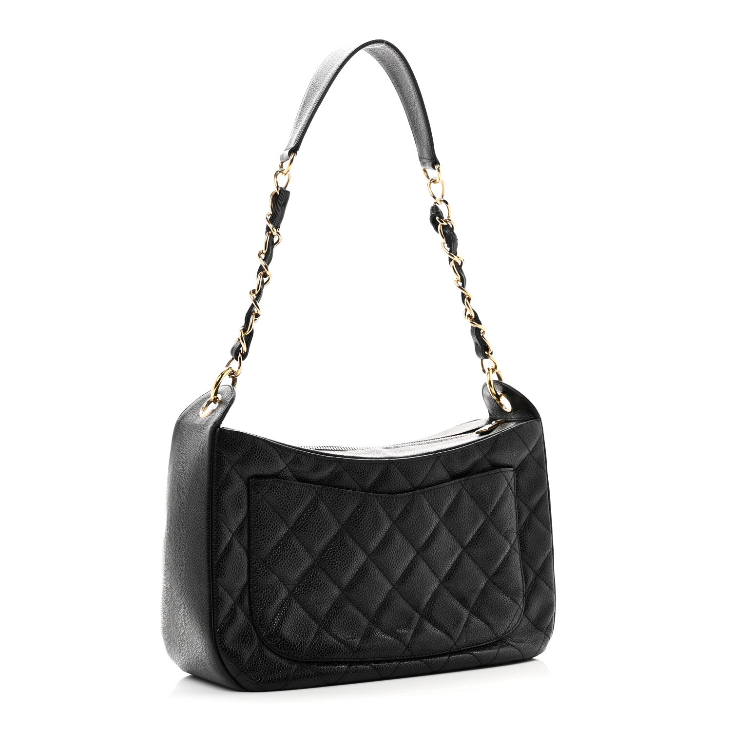 Chanel Caviar Quilted Timeless CC Shoulder Bag Black
