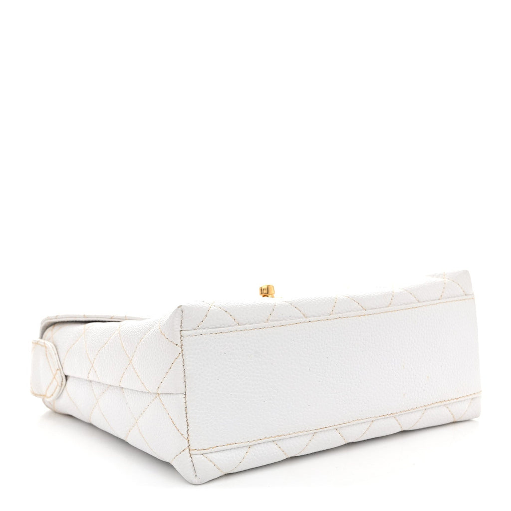 Chanel Caviar CC Shoulder Bag White