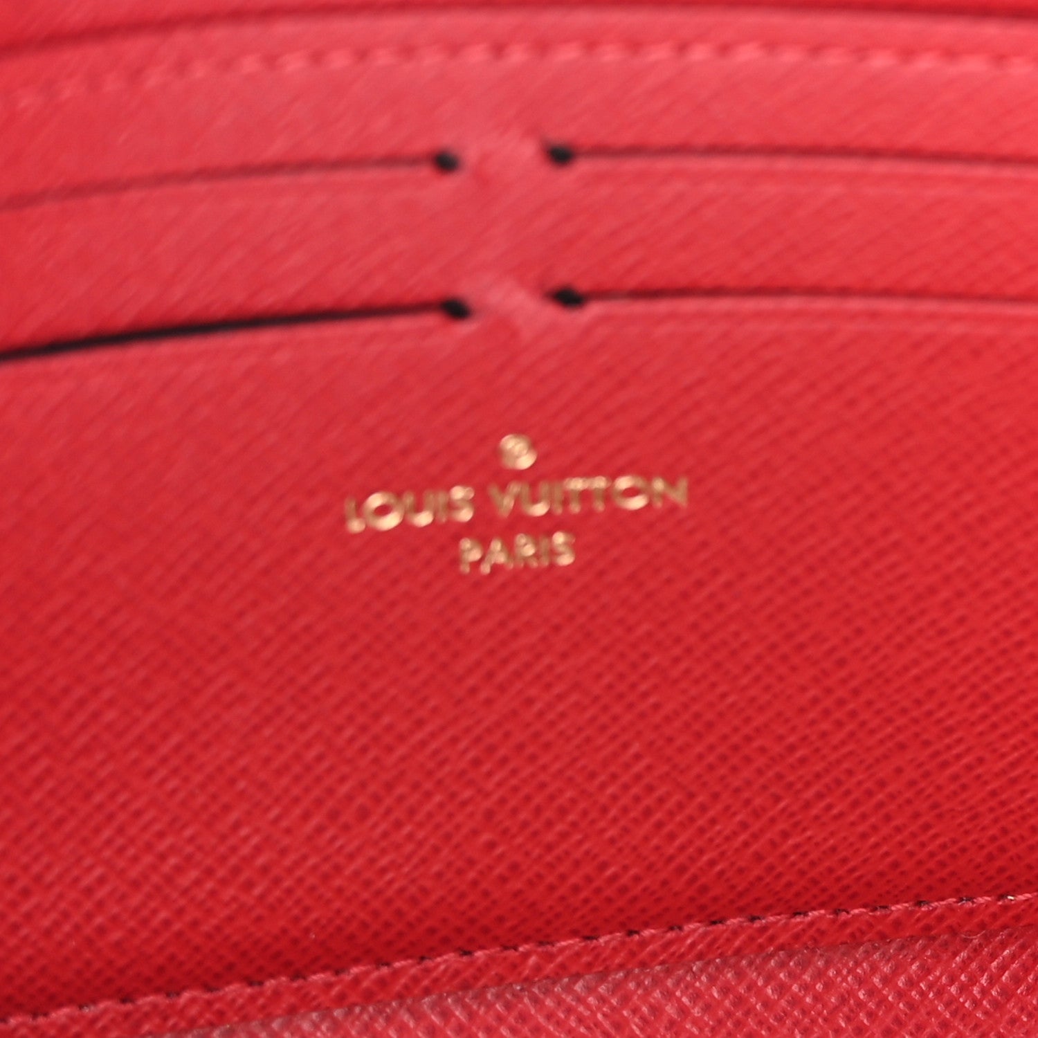 Louis Vuitton Damier Ebene Clemence Wallet Cherry