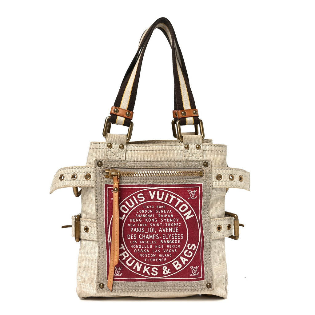 Louis Vuitton Toile Globe Shopper Cabas PM Red