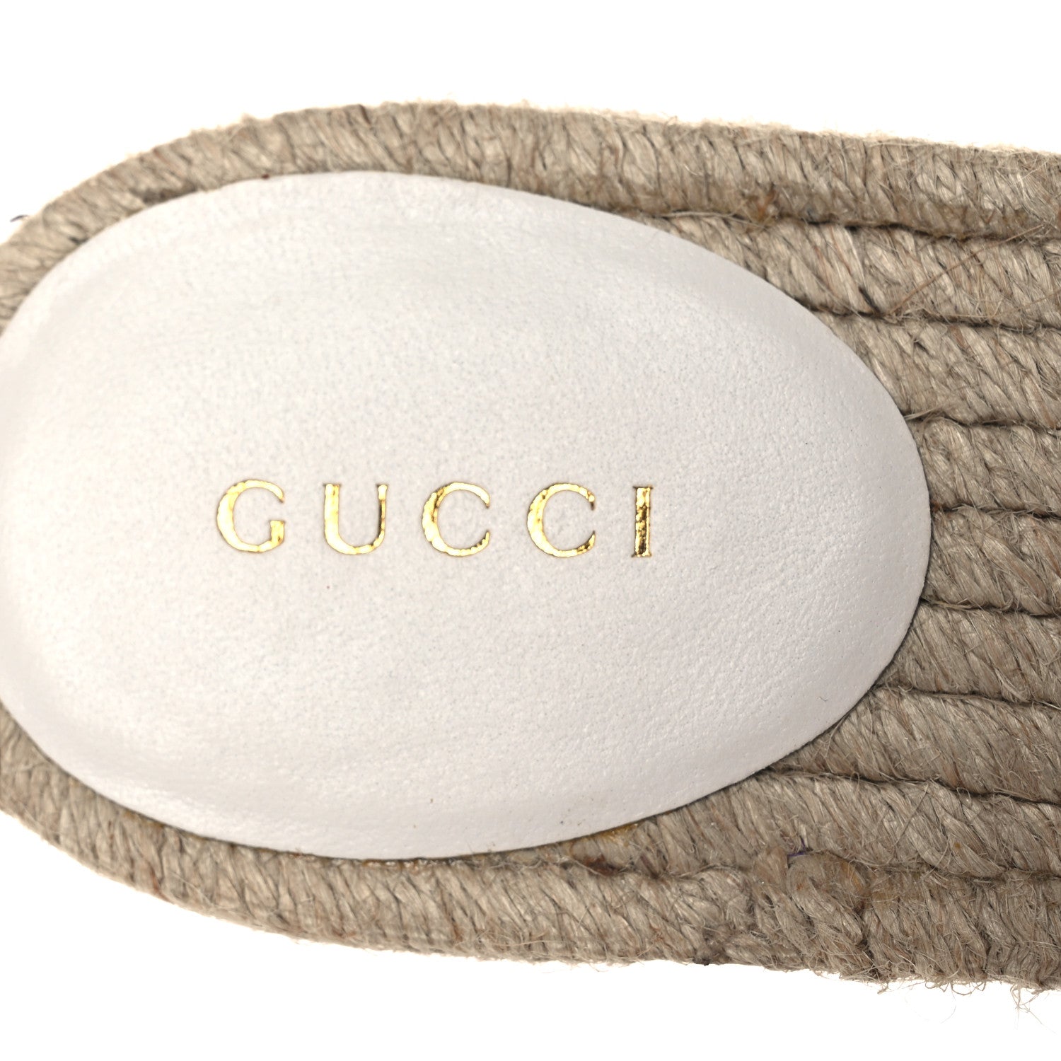 Gucci Nappa Matelasse GG Marmont Espadrille Slide Sandals 35 Great White