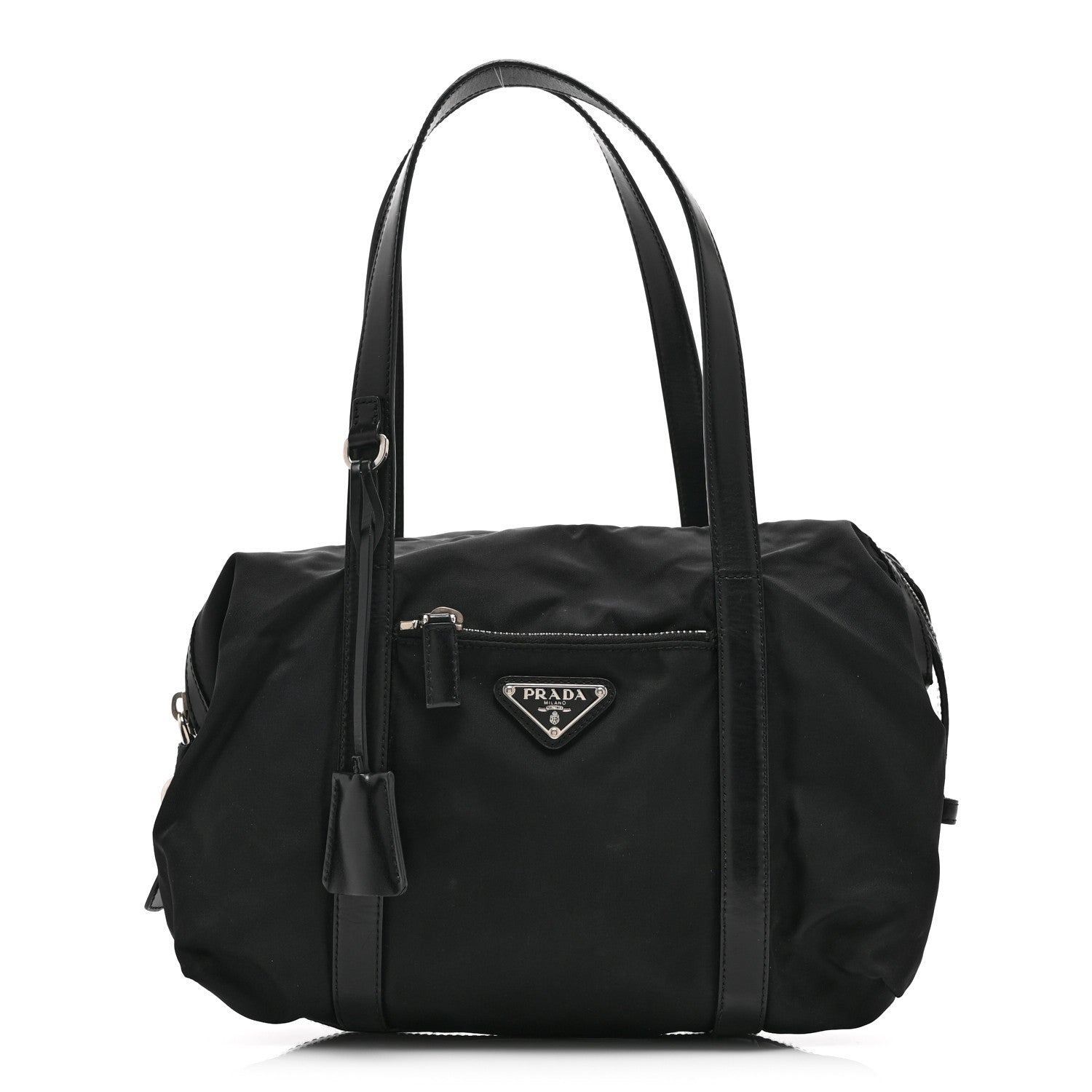 Prada Tessuto Nylon Saffiano Tote Black