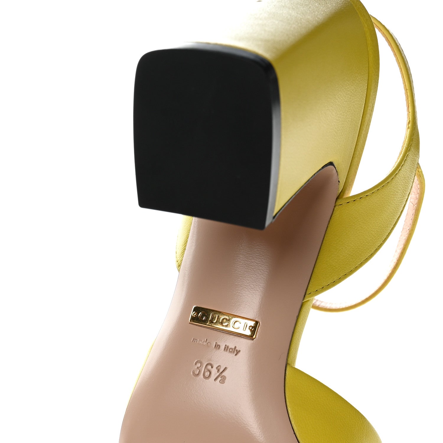 Gucci Malaga Kid Horsebit Lady 75mm Sandals 36.5 Acid Lime