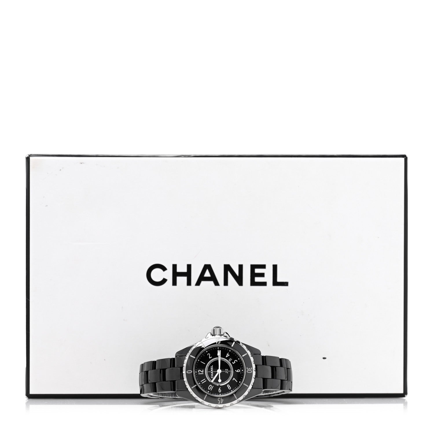 Chanel Stainless Steel Ceramic 33mm J12 Quartz Watch Black