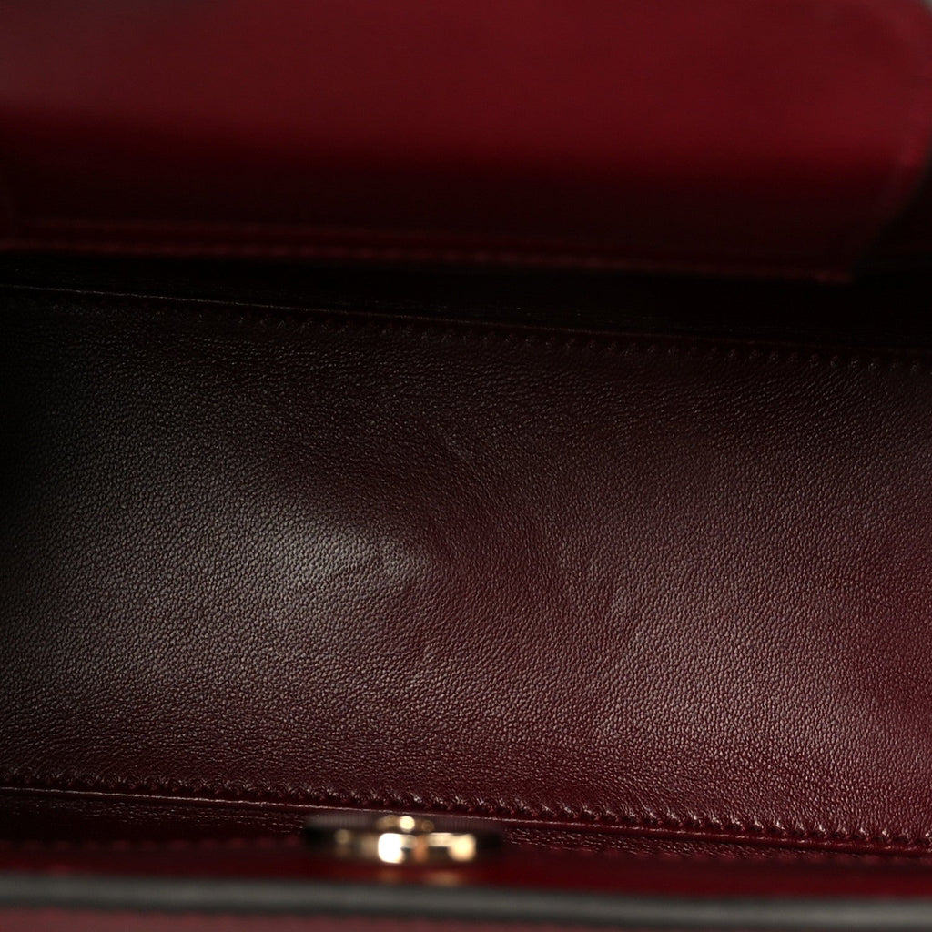 Gucci Sweetbread Calfskin Mini Diana Tote Bag Rosso Ancora