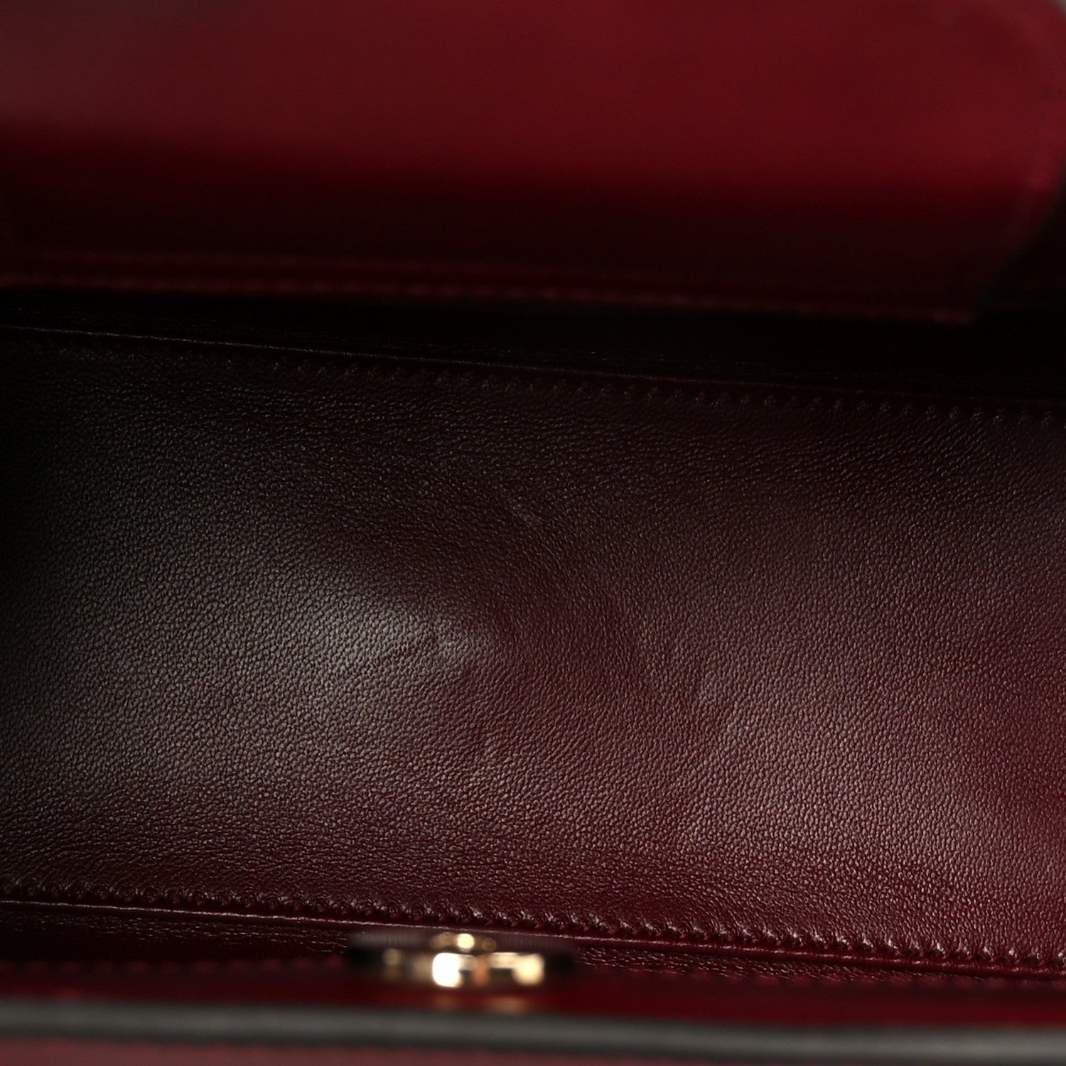 Gucci Sweetbread Calfskin Mini Diana Tote Bag Rosso Ancora