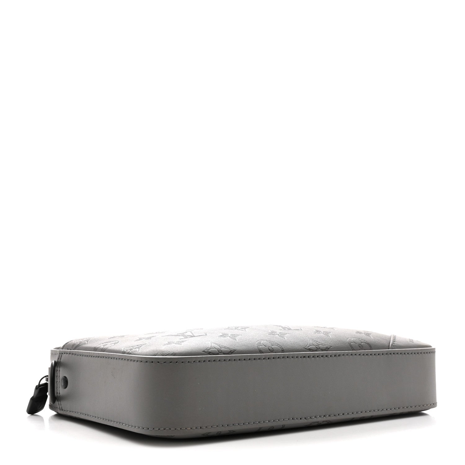 Louis Vuitton Calfskin Monogram Shadow Trio Messenger Anthracite Gray