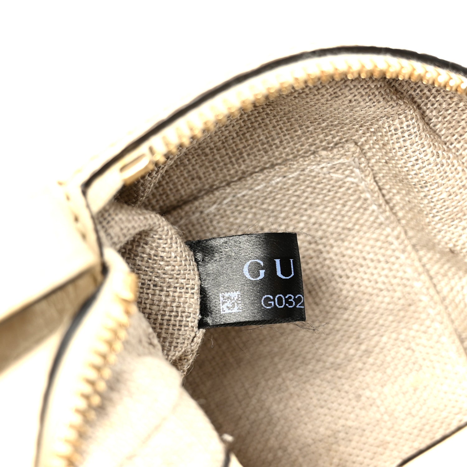 Gucci Monogram Dollar Calfskin Mini Bree Messenger Bag Beige Ebony Avoire