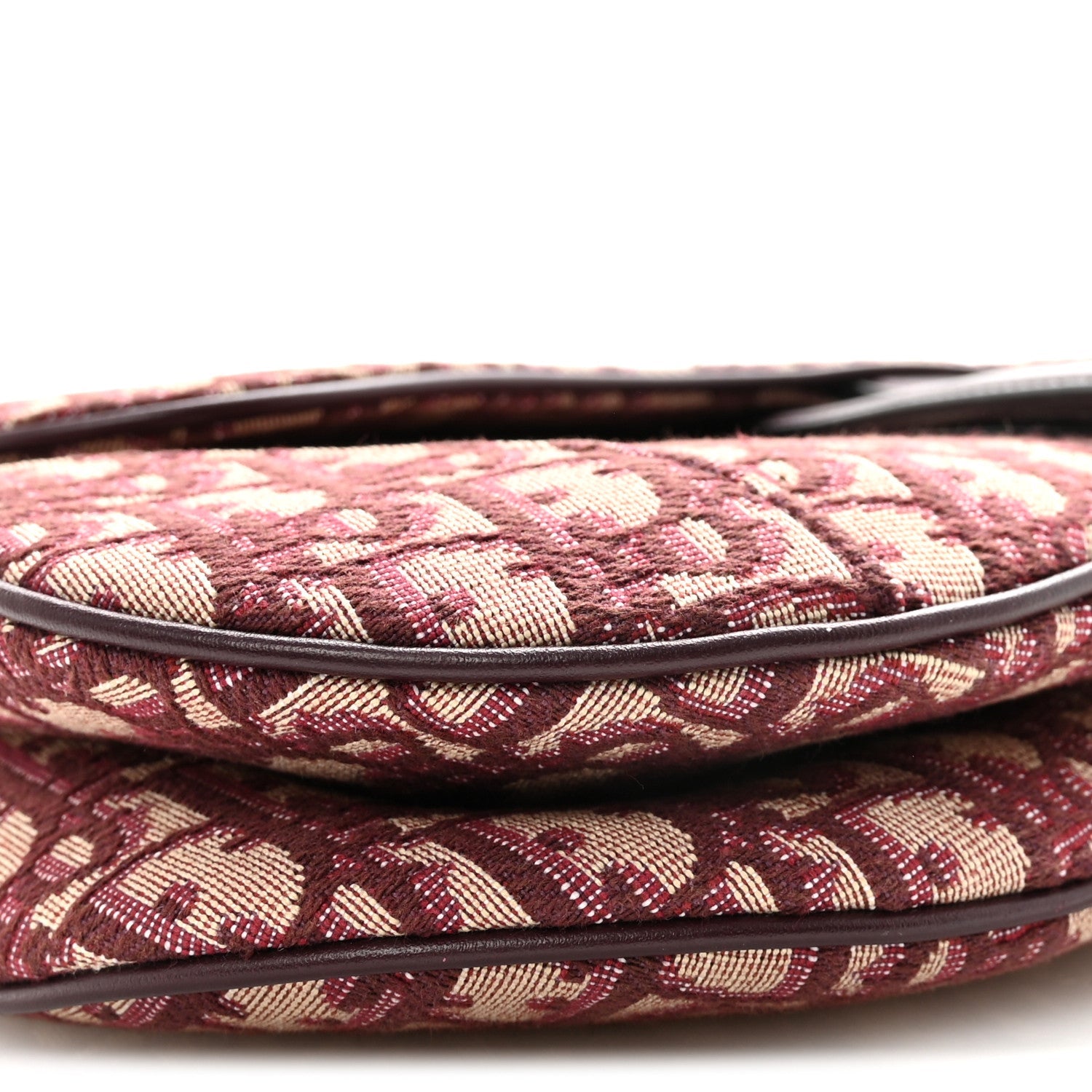 Christian Dior Oblique Saddle Bag Burgundy