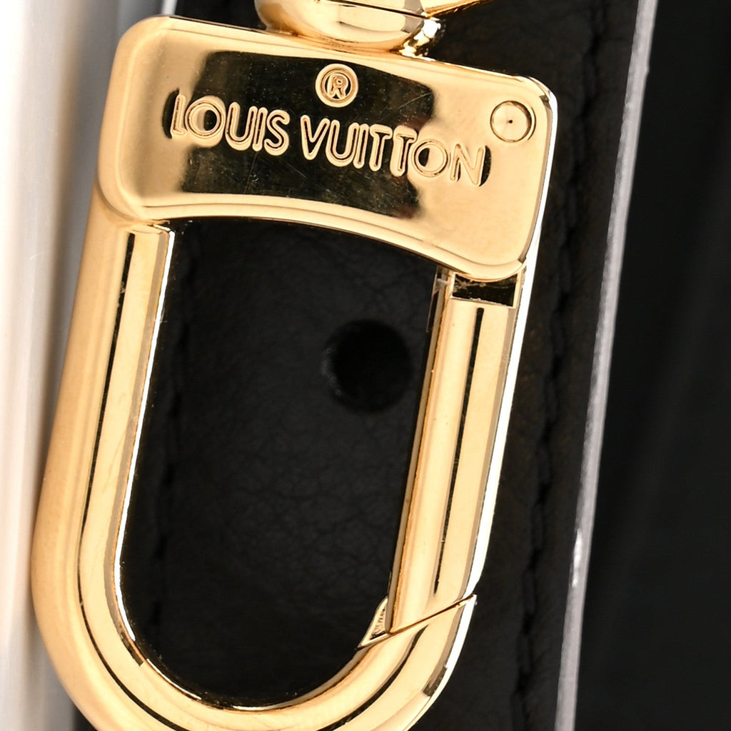 Louis Vuitton Grained Calfskin Adjustable Shoulder Strap Black