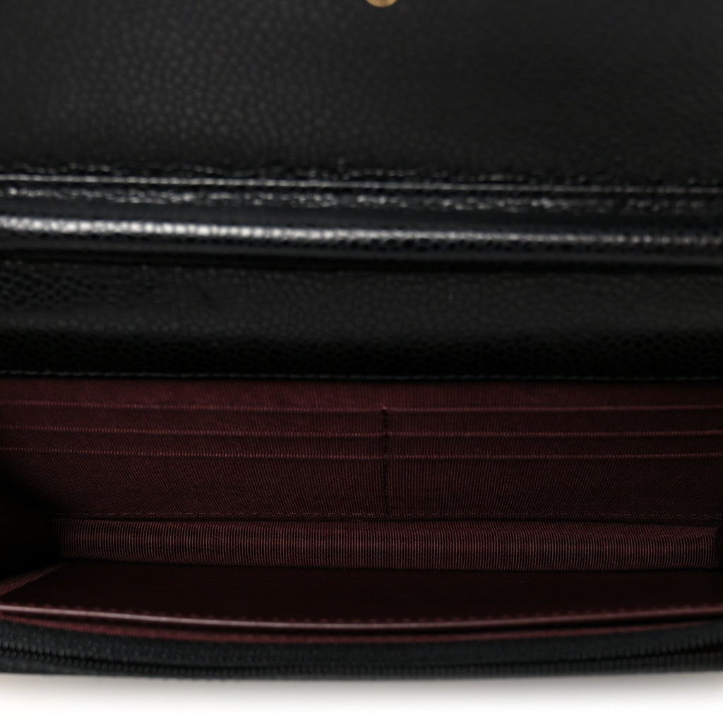 Chanel Caviar Quilted Wallet on Chain WOC Black