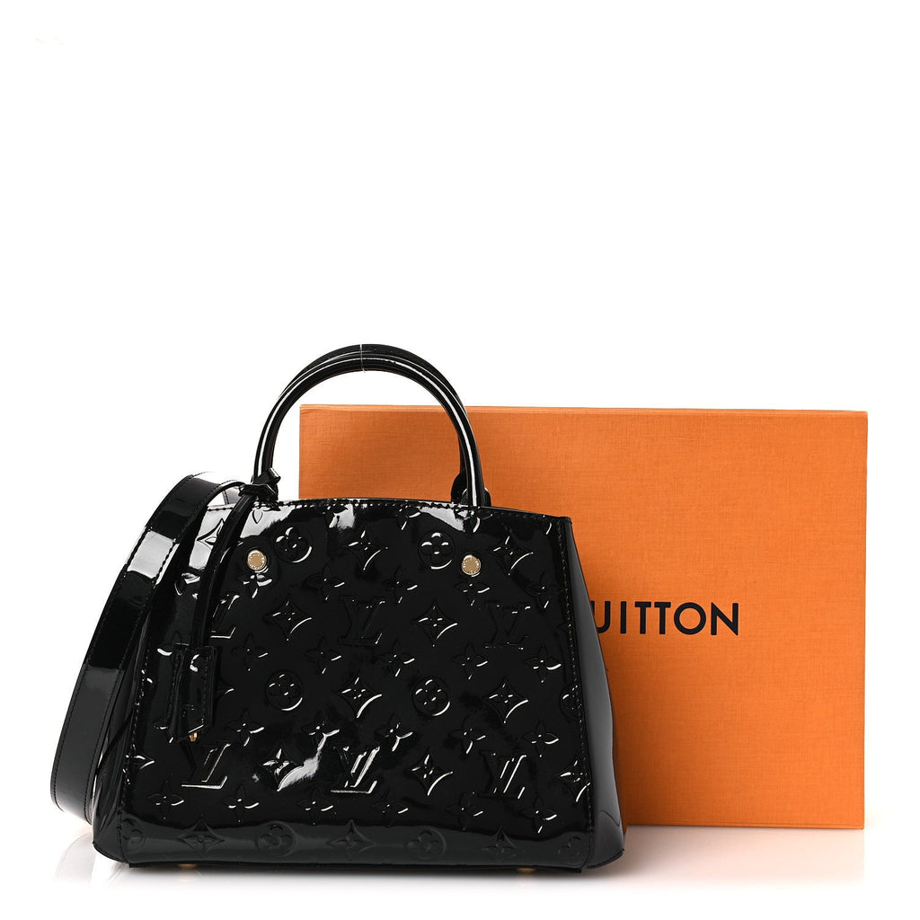 Louis Vuitton Vernis Montaigne BB Black