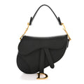 Christian Dior Grained Calfskin Mini Saddle Bag Black