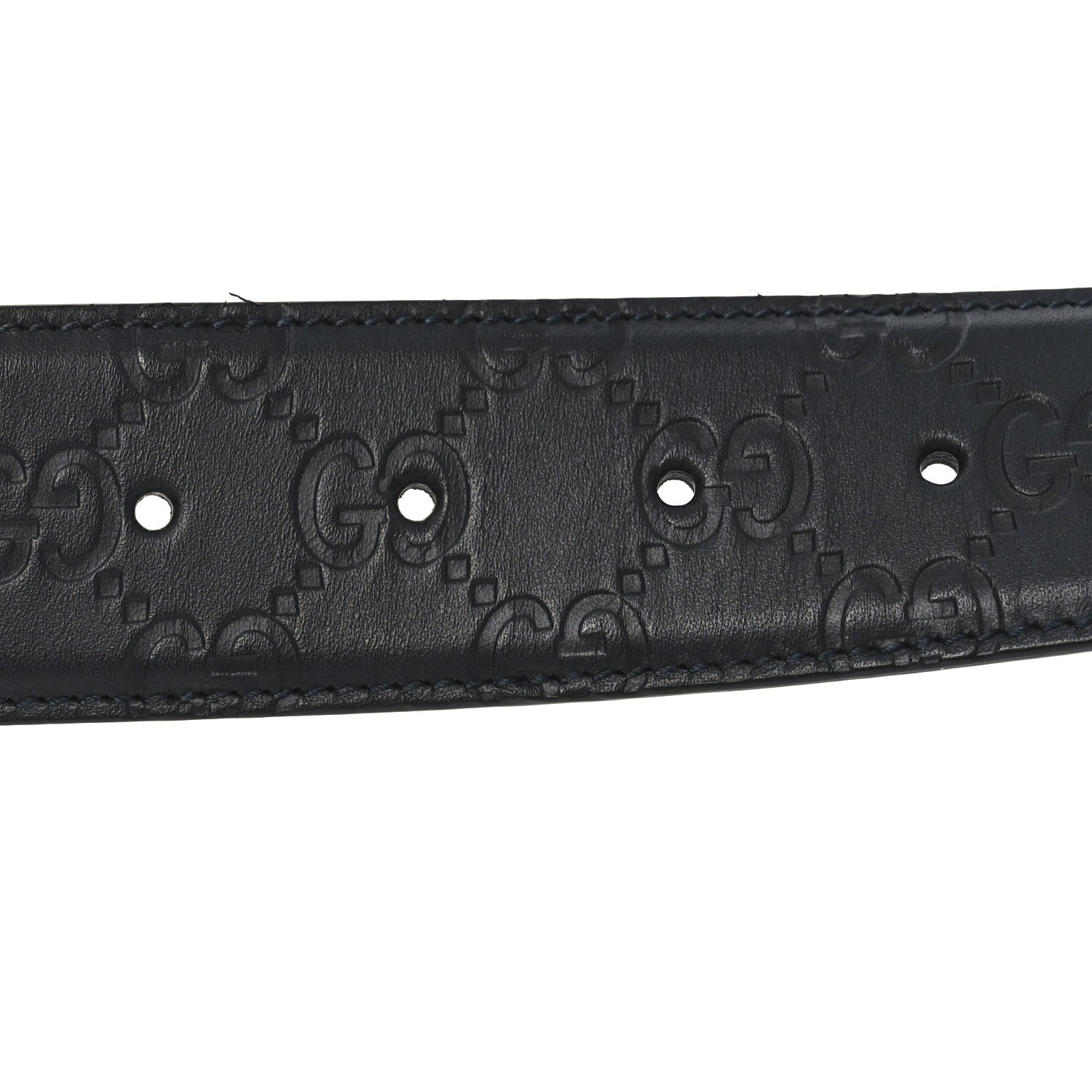 Gucci Guccissima Signature Interlocking G 40mm Belt 80 32 Black