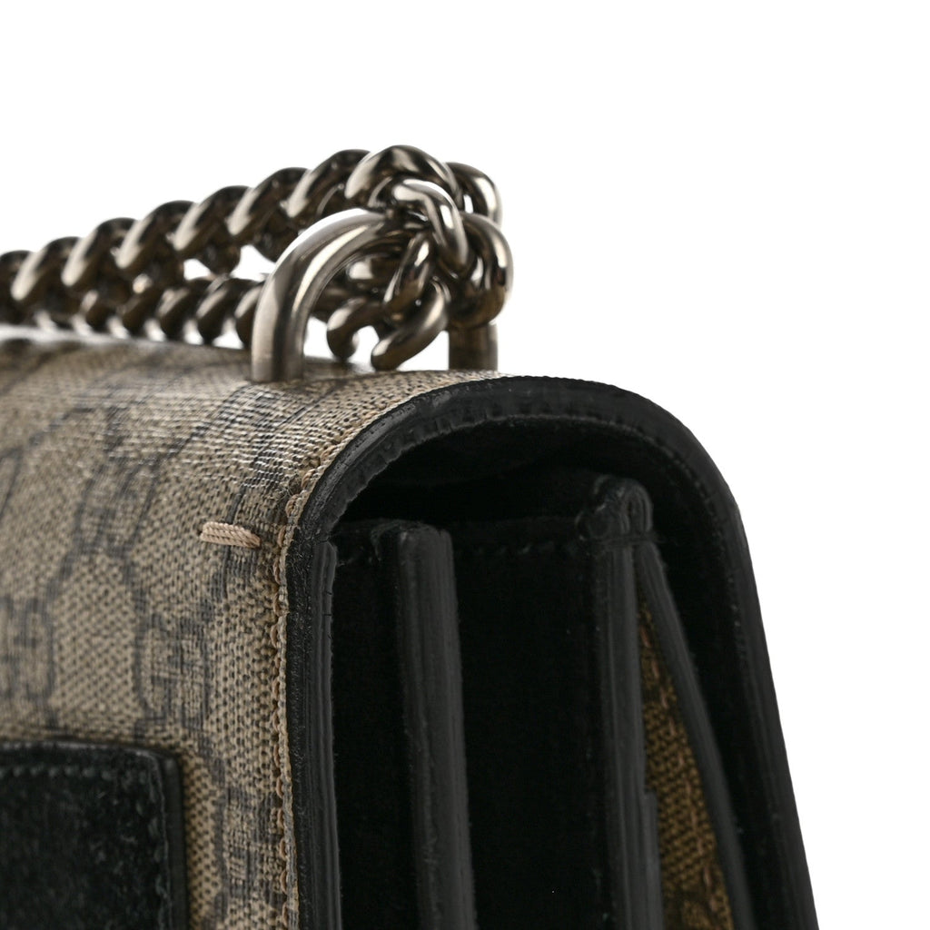 Gucci GG Supreme Monogram Medium Dionysus Shoulder Bag Black