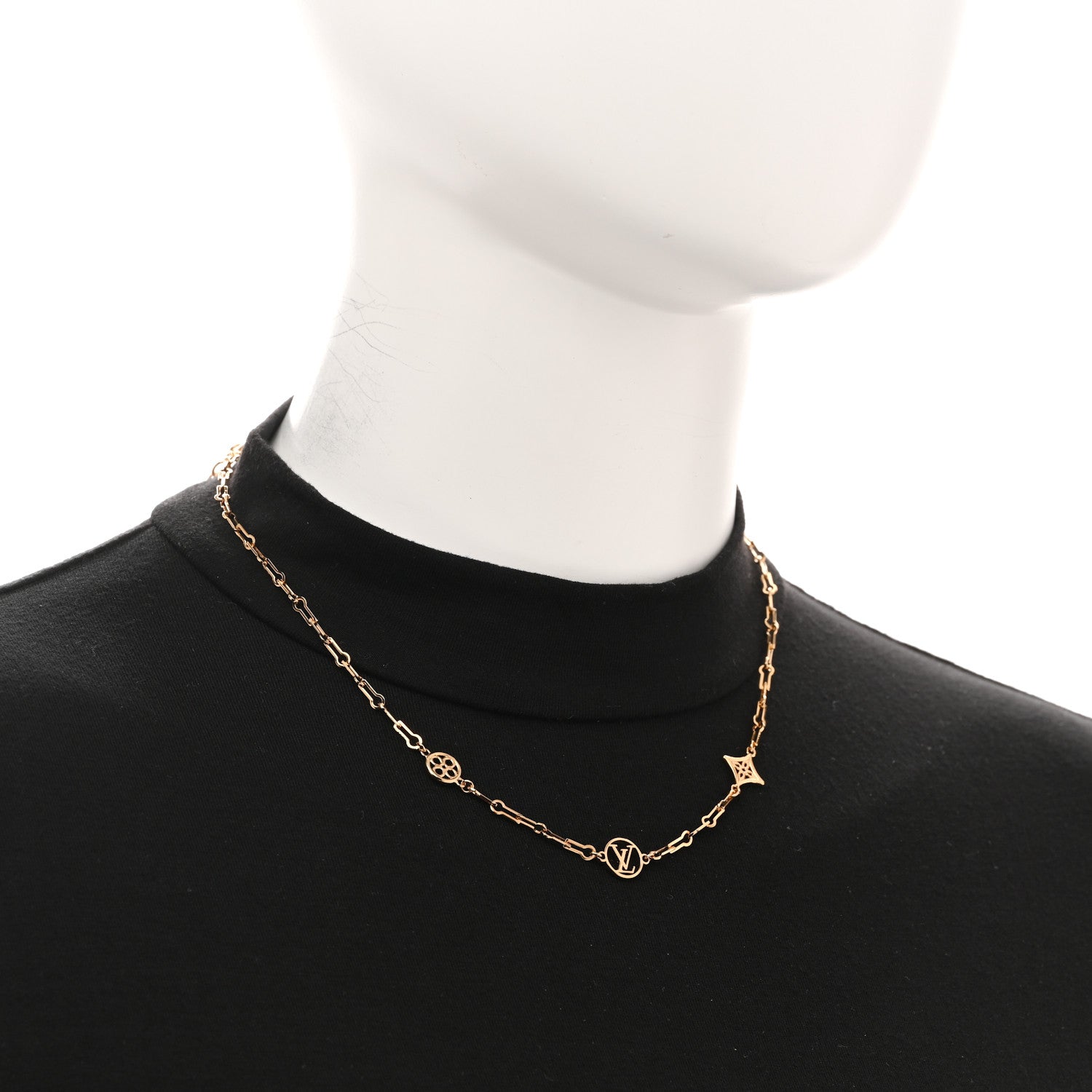 Louis Vuitton Metal Forever Young Short Necklace Gold