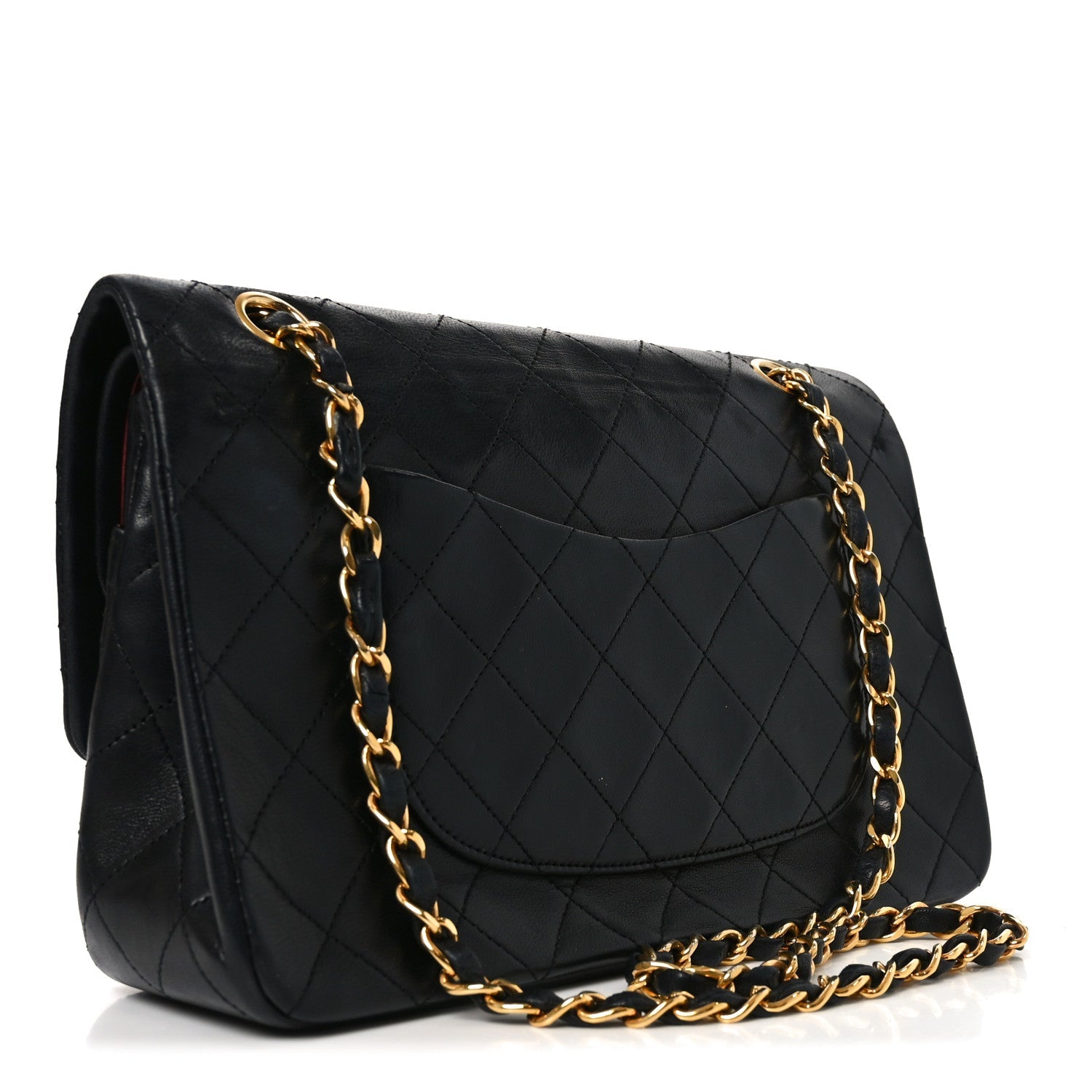Chanel Lambskin Quilted Small Double Flap Black