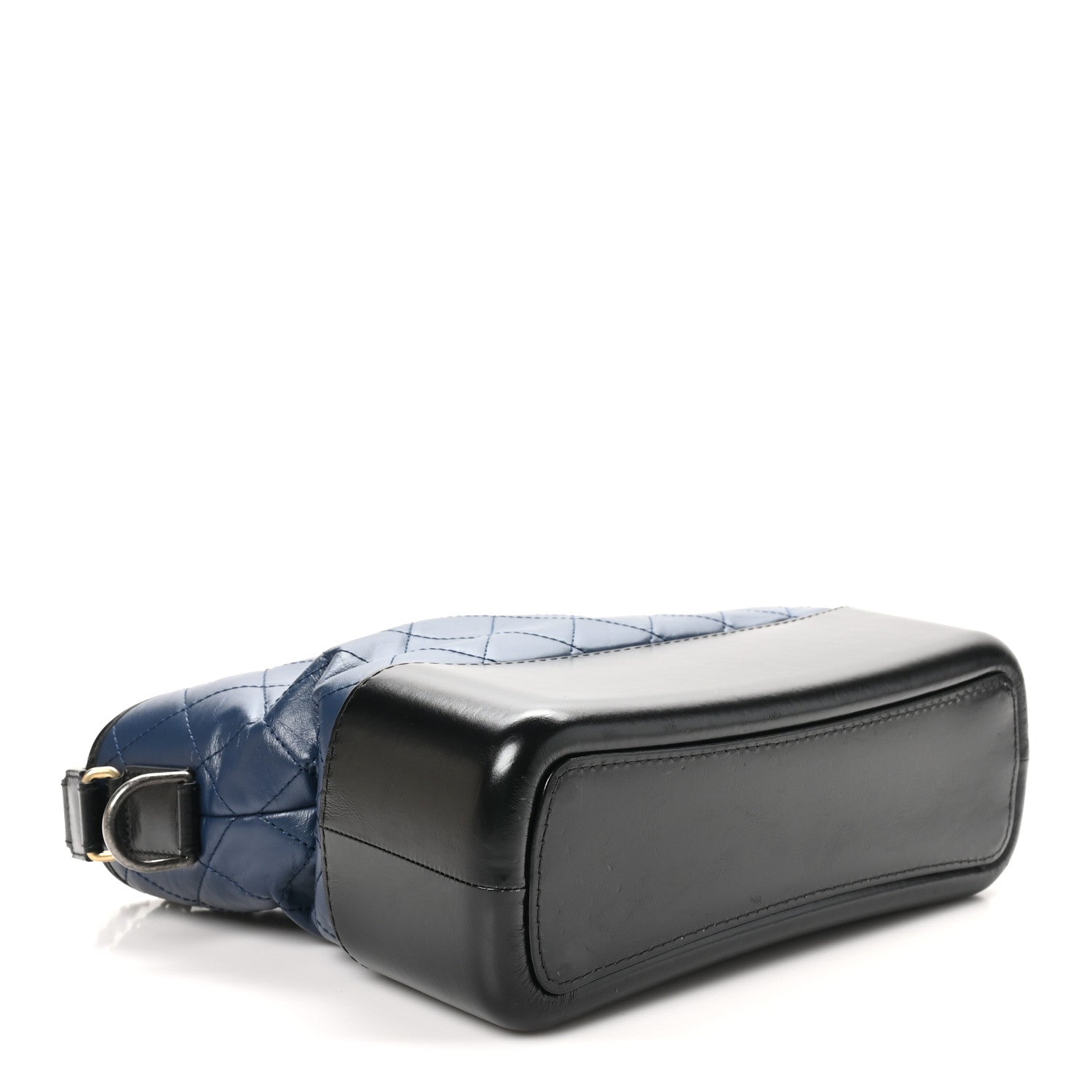Chanel Aged Calfskin Quilted Medium Gabrielle Hobo Navy Black