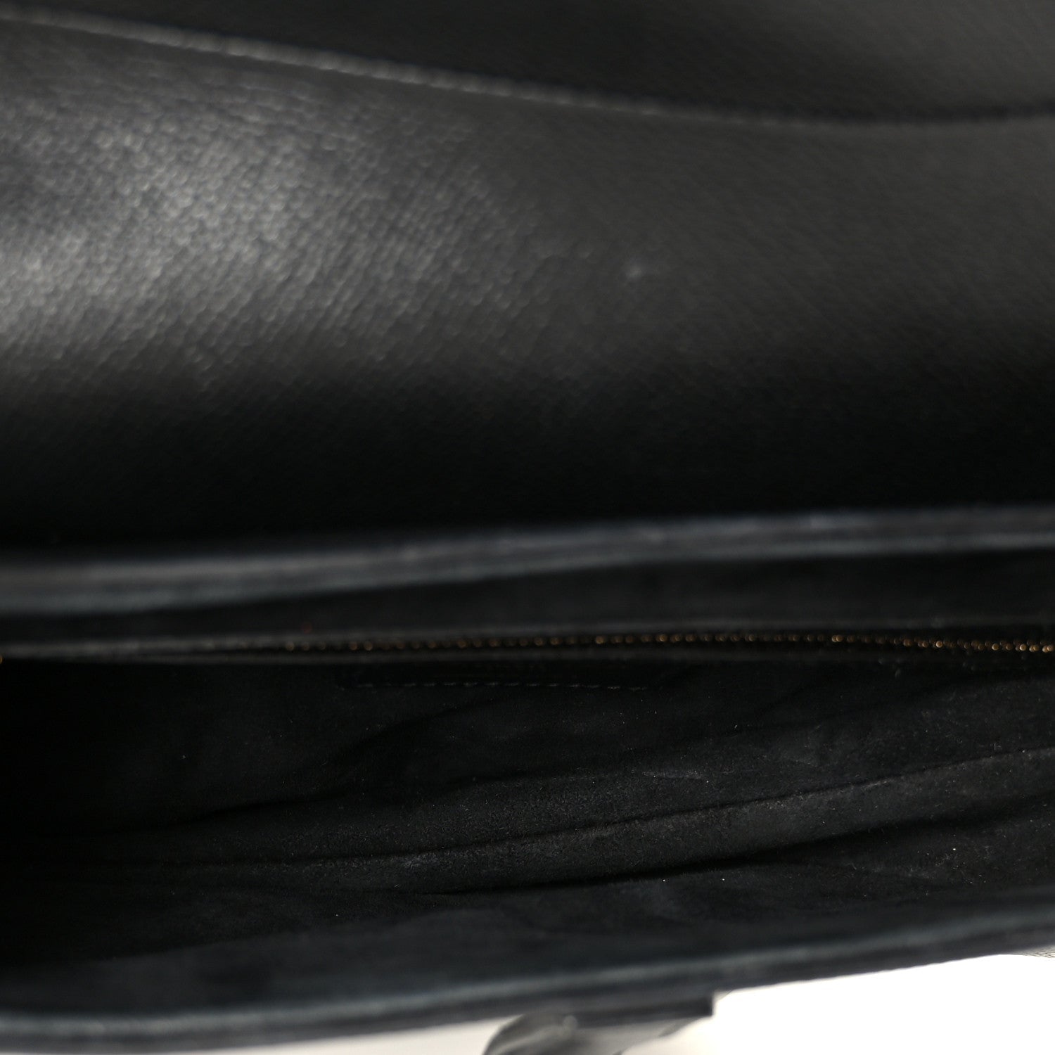 Christian Dior Grained Calfskin Saddle Bag Black