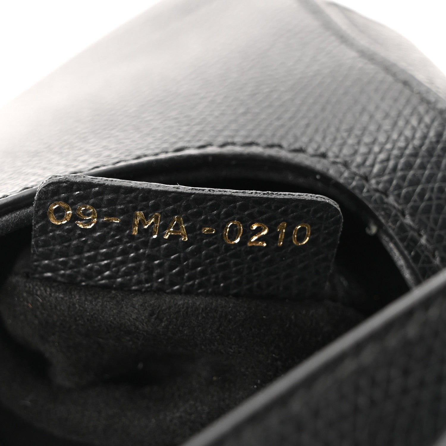 Christian Dior Grained Calfskin Mini Saddle Bag Black